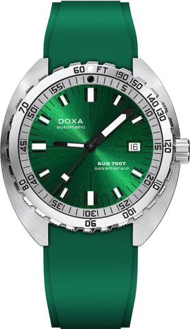 Doxa Sub 750T Sea Emerald Green Rubber Watch 825.10.131.26