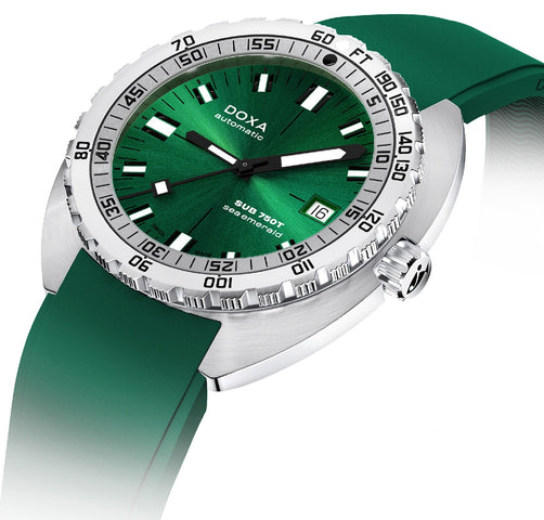 Doxa Sub 750T Sea Emerald Green Rubber Watch product image