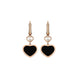 Chopard Happy Hearts 18ct Rose Gold Diamond Onyx Earrings