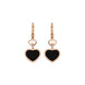 Chopard Happy Hearts 18ct Rose Gold Diamond Onyx Earrings