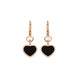 Chopard Happy Hearts 18ct Rose Gold Diamond Onyx Earrings