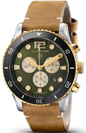 Elliot Brown Watch Bloxworth Chrono Green Leather 929-017-L21