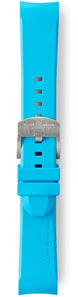 Elliot Brown Leather 22mm Cyan Blue Steel Tongue Buckle