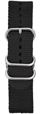 Elliot Brown Nylon 22mm Black Ballistic Brushed Hardware