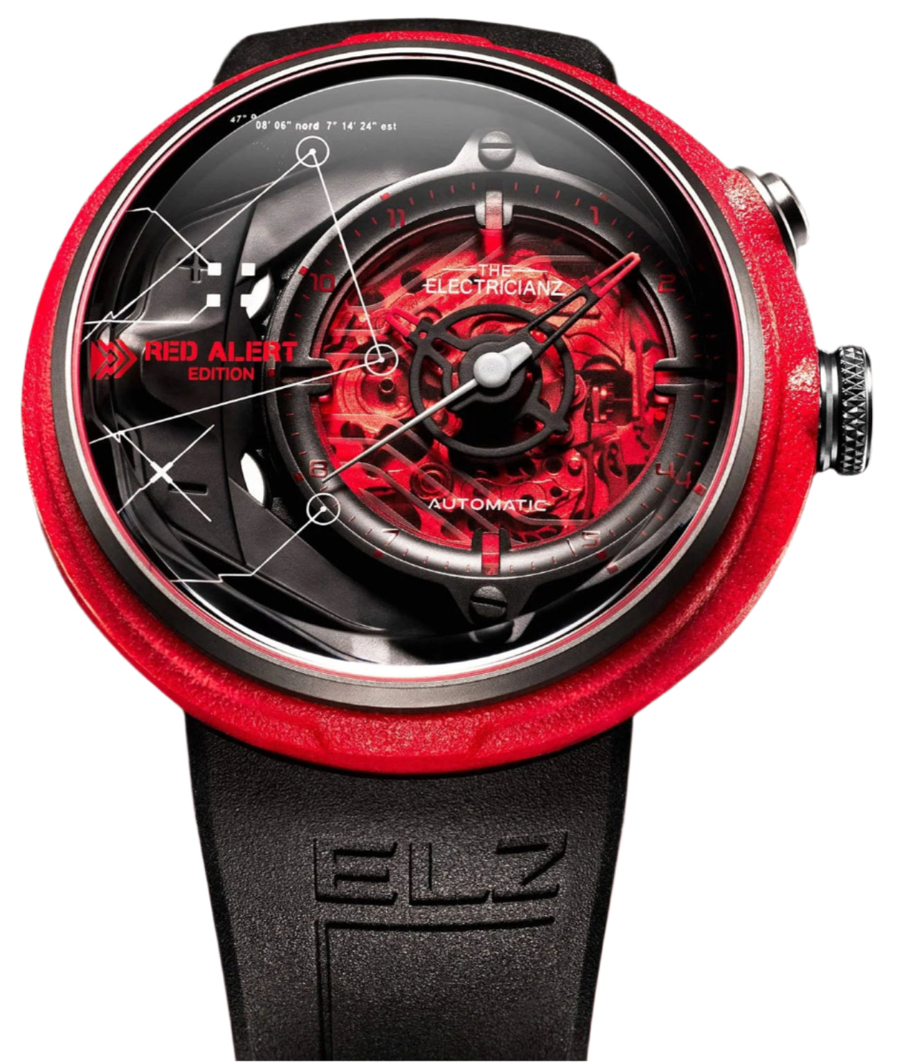 Electricianz The Red Alert Edition ZZ-D1C/03-CRD Watch | Jura Watches