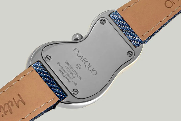 Exaequo Classic Melting SS 316L White Denim  Watch