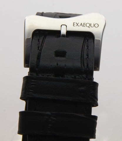 Exaequo Polyhedron 925 Silver Melting Black Dial Watch