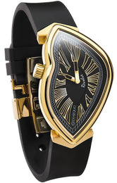 Exaequo Revolve Melting IP Yellow Gold Black Dial Watch