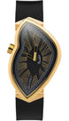 Exaequo Revolve Melting IP Yellow Gold Black Dial Watch EX0032.0001
