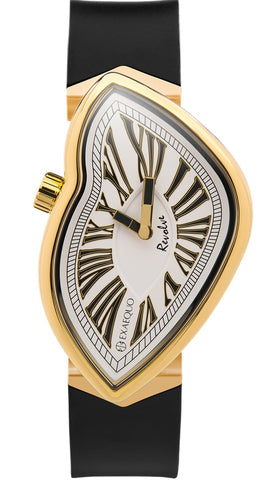 Exaequo Revolve Melting IP Yellow Gold White Dial Watch EX0032.0002