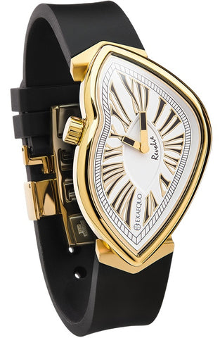 Exaequo Revolve Melting IP Yellow Gold White Dial Watch