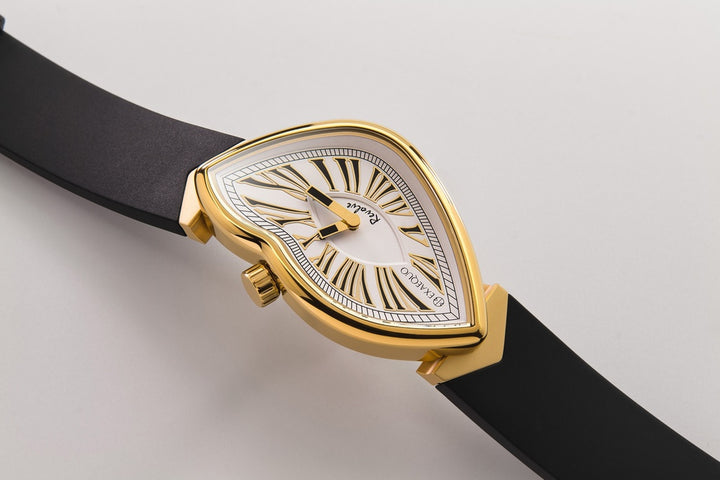 Exaequo Revolve Melting IP Yellow Gold White Dial Watch