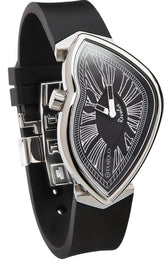 Exaequo Revolve Melting SS Black Dial Watch