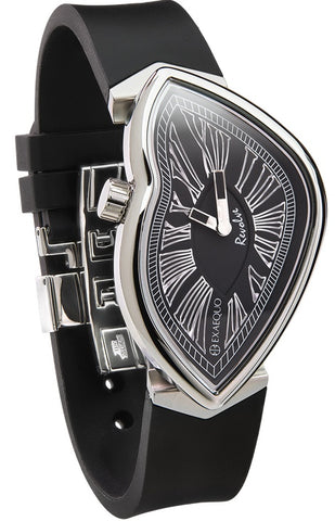 Exaequo Revolve Melting SS Black Dial Watch