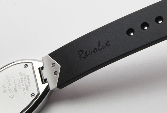 Exaequo Revolve Melting SS Black Dial Watch