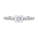 Platinum 0.40ct Diamond Solitaire 0.17ct Diamond Tulip Shank Ring Size L GIA FSI1