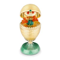 Faberge 18ct Yellow Gold Yellow Enamel Limited Edition Egg Objet with Cactus Surprise 3426