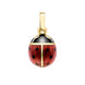 Faberge Heritage 18ct Yellow Gold Diamond Red Enamel Ladybird Charm 3601
