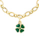 Faberge Heritage 18ct Yellow Gold Emerald Green Enamel Clover Charm
