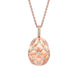 Faberge Treillage 18ct Rose Gold Diamond Ruby Heart Surprise Egg Pendant 1698FP3388
