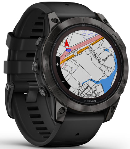 Garmin Fenix 7 Pro Sapphire Solar Carbon Grey Titanium Watch D