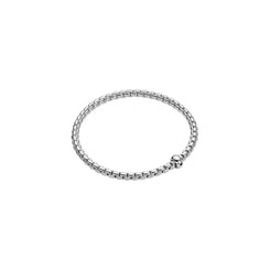 Fope Eka 18ct White Gold 0.01ct Black Diamond Flexible Bracelet BR730 BBRN.