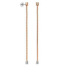 Fope Aria 18ct Rose Gold 0.09ct Diamond Interchangable Earrings OR892 BBR.