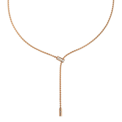 Fope Aria 18ct Rose Gold 0.11ct Diamond Adjustable Slider Necklace 890FR BBR.
