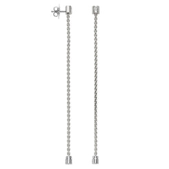 Fope Aria 18ct White Gold 0.09ct Diamond Interchangable Earrings OR892 BBR.