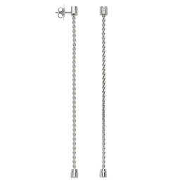 Fope Aria 18ct White Gold 0.09ct Diamond Interchangable Earrings OR892 BBR.