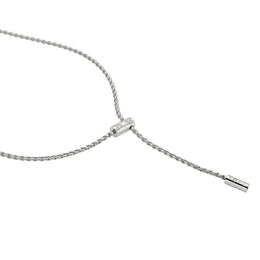 Fope Aria 18ct White Gold 0.11ct Diamond Adjustable Slider Necklace