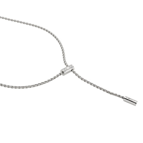 Fope Aria 18ct White Gold 0.11ct Diamond Adjustable Slider Necklace