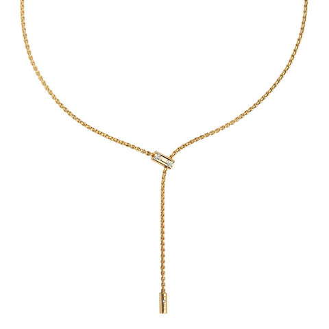 Fope Aria 18ct Yellow Gold 0.11ct Diamond Adjustable Slider Necklace 890FR BBR.