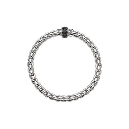 Fope Eka Tiny 18ct White Gold 0.54ct Black Diamond Bracelet