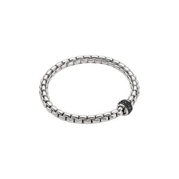 Fope Eka Tiny 18ct white Gold 0.54ct Black Diamond Bracelet, 704B/PAVEN.