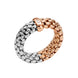 Fope Essentials 18ct White and Rose Gold Flexible Ring, AN08 WR