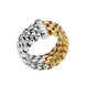 Fope Essentials 18ct White and Yellow Gold Flexible Wide Ring, AN07 WY