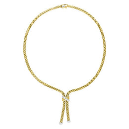 Fope Flex'it Solo 18ct Yellow Gold Lariat Necklace D