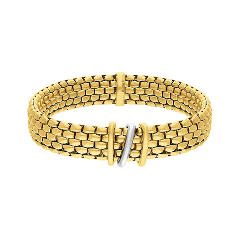 Fope Panorama 18ct Yellow Gold Flexible Bracelet 587BM.