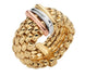 Fope Panorama 18ct Yellow Gold Mixed Rondelle Flexible Ring AN587