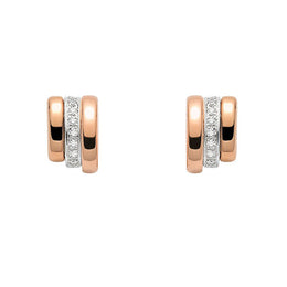 Fope Prima 18ct Rose Gold 0.13ct Diamond Earrings, OR744/BBR.