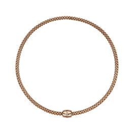 Fope Solo 18ct Rose Gold 0.03ct Diamond 43cm Necklace, 62606C BBR