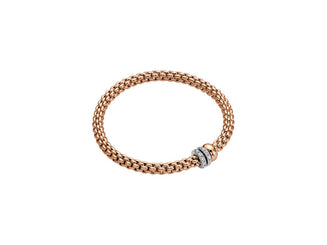 Fope Solo 18ct Rose Gold 0.56ct Diamond Bracelet, 62506B PAVE R