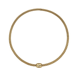 Fope Solo 18ct Yellow Gold 0.03ct Diamond 43cm Necklace, 62606C BBR