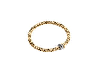 Fope Solo 18ct Yellow Gold 0.56ct Diamond Bracelet, 62506B PAVE Y