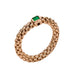 Fope Souls 18ct Rose Gold Emerald Flexible Ring, AN09 SME R