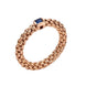 Fope Souls 18ct Rose Gold Sapphire Flexible Ring, AN09 ZAF R