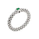 Fope Souls 18ct White Gold Emerald Flexible Ring, AN09 SME W