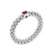 Fope Souls 18ct White Gold Ruby Flexible Ring, AN09 RUB W