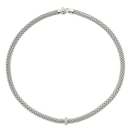 Fope Vendome 18ct White Gold 0.10ct Diamond Necklace, 560C BBR.